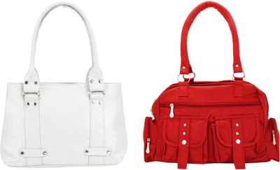 

Lady bar Shoulder Bag(Pink, White)