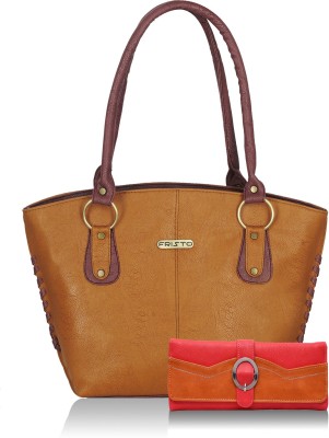 

Fristo Shoulder Bag(Tan, Pink), Pink;tan