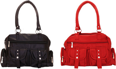 

Lady bar Shoulder Bag(Pink, Black), Black;pink
