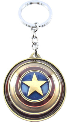 

Dealapt The Avengers Captain America Rotating Metal Keychains Keyring Key Chain