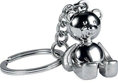 Universal movable 3D Teddy Bear metal Keychain Key Chain