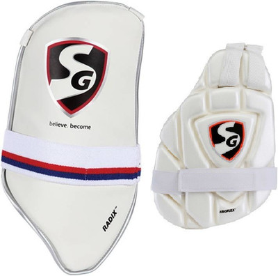 

SG Combo of Two- one 'Radix' (Right handed) thigh pad and one 'proflex' inner thigh pad (Size-Men) (Color On Availability)- Cricket Kit