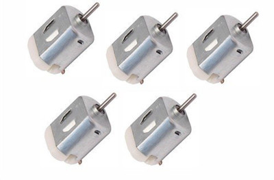 

Robocraze 5 Pcs Small DC Motor 6V, High-Speed, For RC Toys And RC Cars(Silver)
