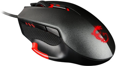 

MSI Interceptor DS300 Programmable Ergonomic Laser Gaming Mouse (S12-0401290-D22) Wired Optical Gaming Mouse(USB 3.0, Black & Red)