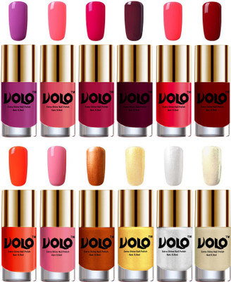 

Volo Luxury Super Shine Nail Polish Set of 12 Vibrant Shades Bright Plum, Pink Mania, Moon Magenta, Wine, Carrot Red, Red, Coral, Light Pink, Red Gold, Golden, Metallic Silver, Light Golden(Pack of 12)