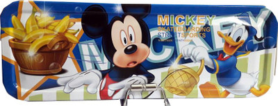 

Creative Pencil Box Mickey Mouse Art Metal Pencil Box(Set of 1, Blue)