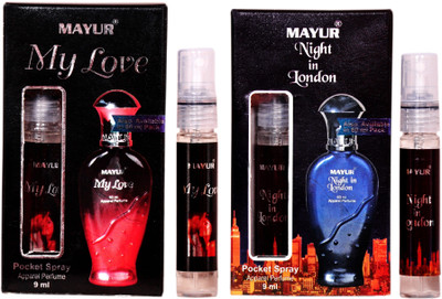 

Mayur My Love & Night London Pocket(2 pc of 9ml) Eau de Parfum - 18 ml(For Men & Women)