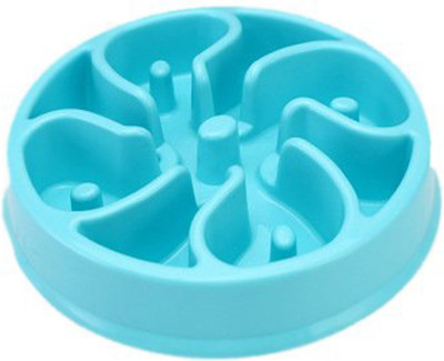 

Sri Slow Feeder Dog Bowl, NON SLIP VERSION , Fun Feeder Interactive Bloat Stop Dog Bowl - Eco-friendly Durable Non Toxic Feed Dog Bowl (Blue) Round Plastic Pet Bowl(500 ml Blue)