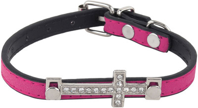 

SRI Designer Embellishment Adjustable Collar for Puppy/Cat Dog & Cat Everyday Collar(, Pink