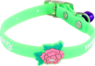 

SRI High Quality Designer Adjustable Flower Collar For Puppy/Cat Dog & Cat Everyday Collar(, Green
