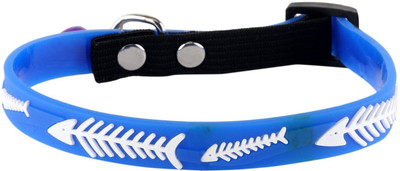 

SRI High Quality Fish Bone Design Adjustable Collar For Puppy/Cat Cat Everyday Collar(, Royal Blue