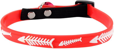 

SRI High Quality Fish Bone Design Adjustable Collar For Puppy/Cat Cat Everyday Collar(, Red
