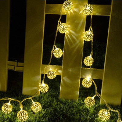 PragAart 16 LEDs 3.05 m White, Yellow Steady Ball Rice Lights(Pack of 1)