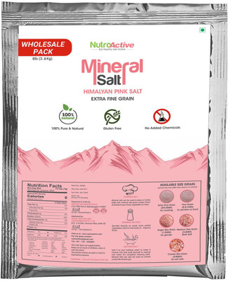 

NutroActive Mineral Salt, Himalayan Pink Salt Extra Fine Grain (0 - 0.5 mm) 3400 gm for cooking Himalayan Pink Salt(3400.0 g)