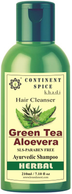 

Continent Spice Khadi Green Tea Aloevera Herbal Hair Cleanser (SLS & Paraben Free) CS682005(210 ml)