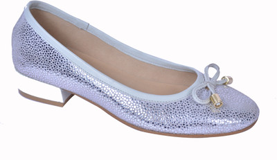 

FIRENZE ITALIANO SHOES FIRENZE LADIES FASHION LEATHER Ballerina Bellies For Women(Silver