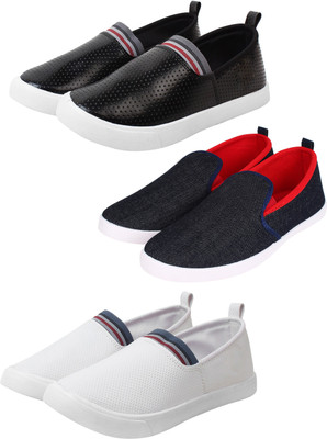 

SHOEFLY Multicolor-Combo-(3)-700-466-717 Slip On Sneakers For Men(Multicolor