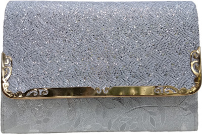 

adius Girls Evening/Party Silver PU Sling Bag