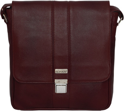 

SCHARF Men Casual Brown Genuine Leather Messenger Bag