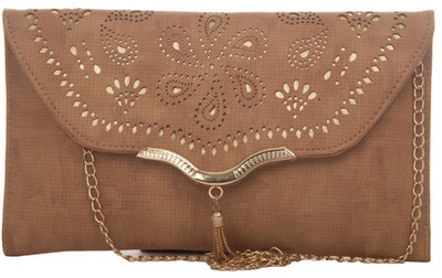 

Aliado Women Evening/Party Brown Leatherette Sling Bag