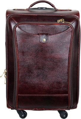 Pure leather trolley bags discount