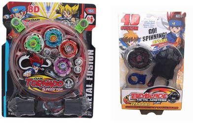 

Civil Metal Masters & Metal Fusion 4D/8D Power Pack Byblade Set With Stadium-Pack of 2(Multicolor)