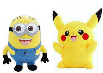 

soniya Enterprises minion-35cm and Pikachu - 35 cm(Yellow, Black, White), Black;white;yellow