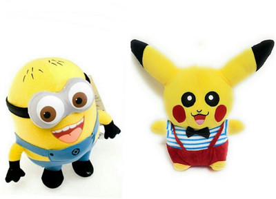 

soniya Enterprises minion-35cm and Pikachu - 40 cm(Multicolor)