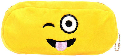 

Tako bell Naughty smiley Emoji Pencil Case With Smooth Zipper For School In Stuffed Toys 21 x 3.3 CM - 4 cm(Yellow)