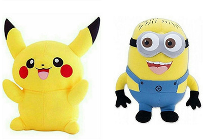 

soniya Enterprises Pikachu-40cm and Minion - 30 cm(Yellow, Black, White), Black;white;yellow