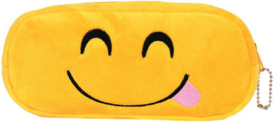 

Tako bell Yummylicious Emoji Pencil Case With Smooth Zipper For School In Stuffed Toys 21 x 3.3 CM - 4 cm(Yellow)
