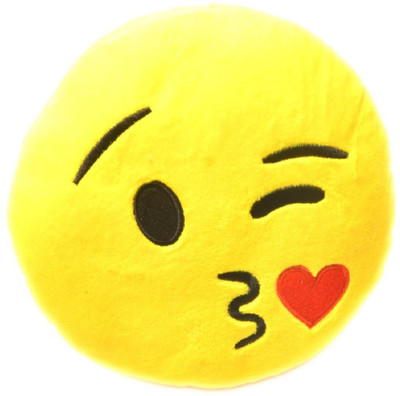 

tako bell Yellow kissable Smiley Emoticon stickable plush soft toy cushion 37x37 CM - 35 cm(Yellow)