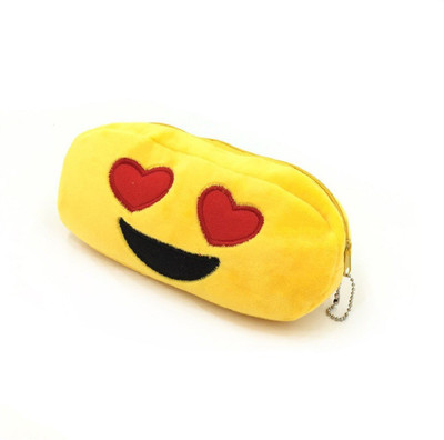 

Tako bell Heart-Eyes Emoji Pencil Case With Smooth Zipper For School In Stuffed Toys 21 x 3.3 CM - 4 cm(Yellow)