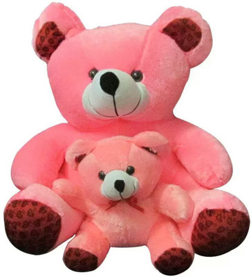 

Kashish Trading Company Pink Teddy With Baby Teddy Bear 60 CM - 24 inch(Pink)