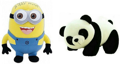 

soniya Enterprises minion-35cm and panda - 40 cm(Yellow, Black, White), Black;white;yellow