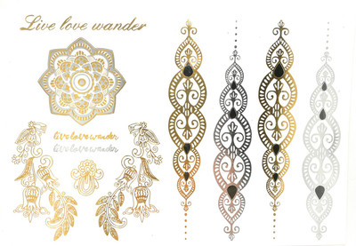 

Savii Golden And Silver Hand Wrist Heena(Golden And Silver Hand Wrist Heena)