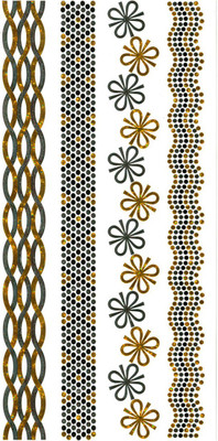 Savii Golden And Silver Hand Wrist Heena(Golden And Silver Hand Wrist Heena)