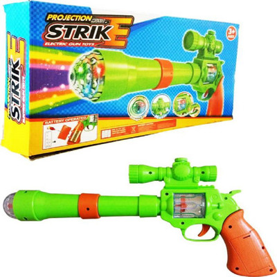 

NVCOLLECTIONS STRIK GUN with 3D Projection Lights and Sound for Kids Green (Multicolor)(Green)
