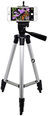 

mindmaker Tripod-3110 40.2 Inch Portable Camera Tripod With Three-Dimensional Head & Quick Release Plate For Canon Nikon Sony Cameras Camcorders Tripod(Silver, Black, Supports Up to 1000 g)