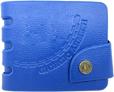 

Apki Needs Boys Brown Artificial Leather, Canvas Wallet(4 Card Slots), Blue