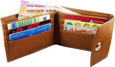 

wenzest Men Tan Genuine Leather Wallet(6 Card Slots), Multi color