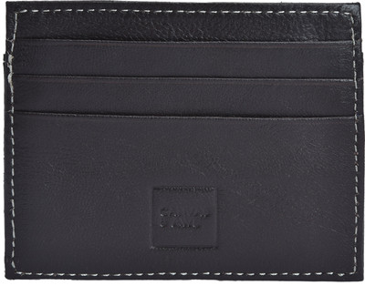 

CANVAS & AWL Men Brown Genuine Leather Card Holder(4 Card Slots), Dark chocolate