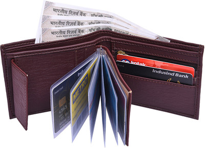 

Forester Men Formal Brown Artificial Leather Wallet(8 Card Slots)