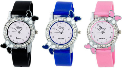 

shunya SF1006-08-09 Black&Blue&Pink-Multi Combo Women For-Girls Watch Watch - For Women