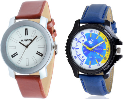 

Wanton 01S03D20 blue designer fancy and attactive watch with silver bare case professional attachtive combo watch for men and women Watch - For Boys & Girls