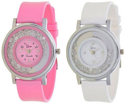

Shunya Pink White Attractive PU Strap SF-1013-15 Watch - For Women