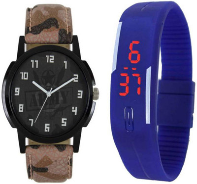 

PMAX ARMY AND LED BLUE NEW STYLISH FOR Watch - For Men