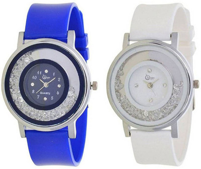 

Shunya Blue White Attractive PU Strap SF-1012-15 Watch - For Women