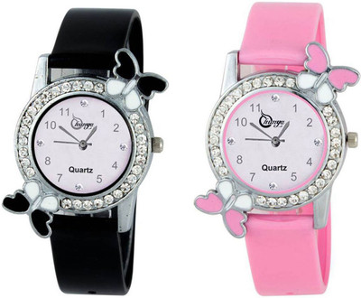 

shunya Round DIAL PINK BLACK COMBO FOR YOUR FASHION Watch - For Wome SF-1006-08 Watch - For Women