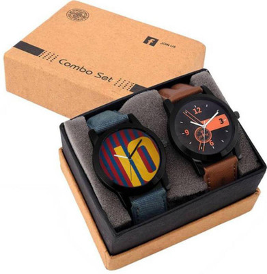 

PMAX LEATHER BLUE OF 10 AND LEATHER BROWN NEW STYLISH FOR Watch - For Men